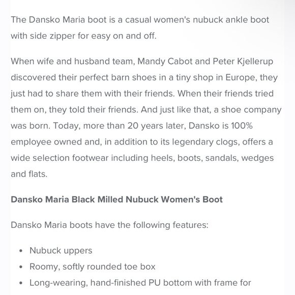 Dansko Maria Black Milled Nubuck Boots 10 - Picture 4 of 7